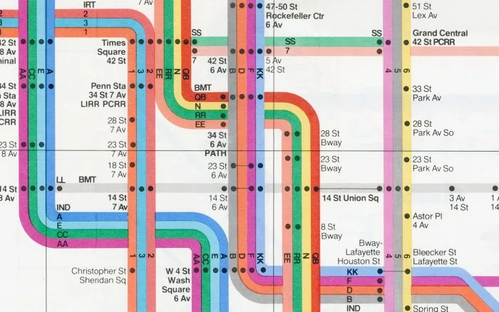 Por qué el mapa de Vignelli del metro de NYC duró solo 6 años